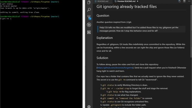 Forgetting files tracked by Git смотреть онлайн
