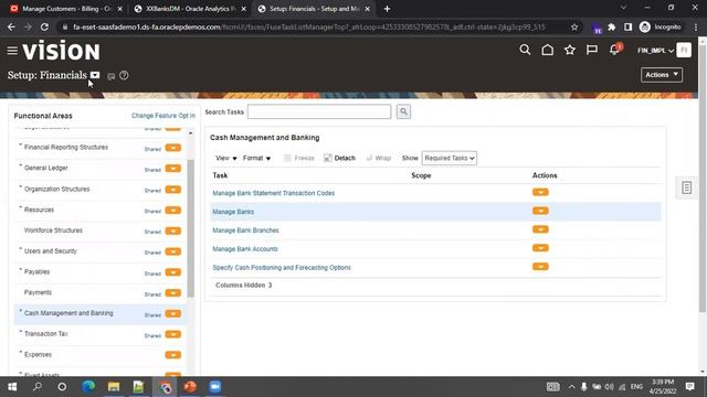 Oracle Cloud Applications- Fusion (SaaS)- Cash Management -Banks,Braches and Accounts смотреть онлайн