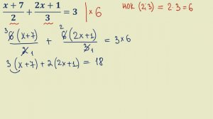 Как решить линейное уравнение с дробями. Пример 1