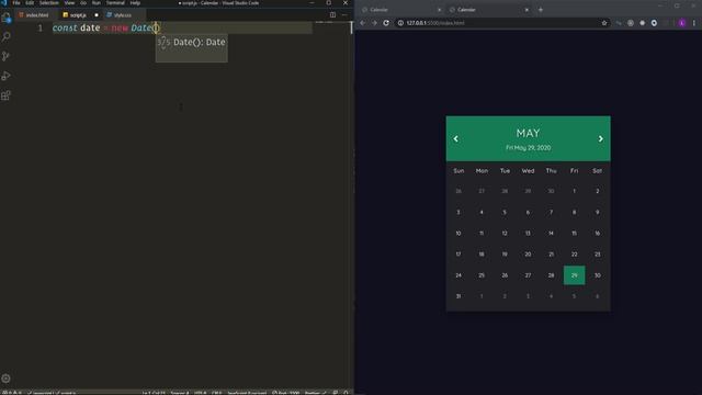Calendar with HTML, CSS, and JavaScript - How to build calendar using HTML, CSS, and JavaScript смотреть онлайн