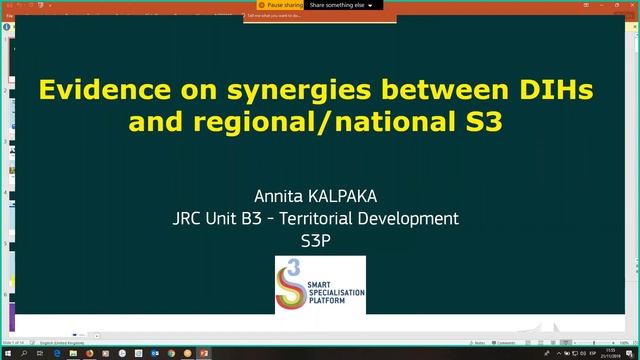 Webinar S3P T&BD | From regional nodes to Digital Innovation Hubs смотреть онлайн