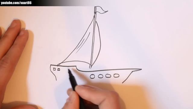 How to draw a boat on water смотреть онлайн