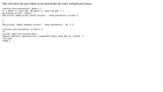 Wordpress: Re Order Editor to be after meta box (4 Solutions!!) смотреть онлайн