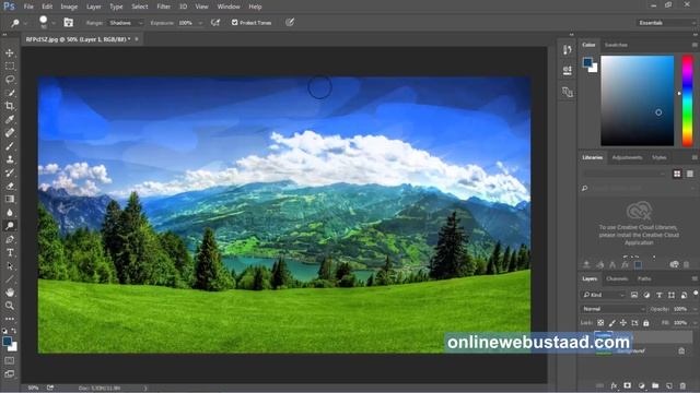 how to use burn dodge and sponge tool in Photoshop cs6 & cc смотреть онлайн