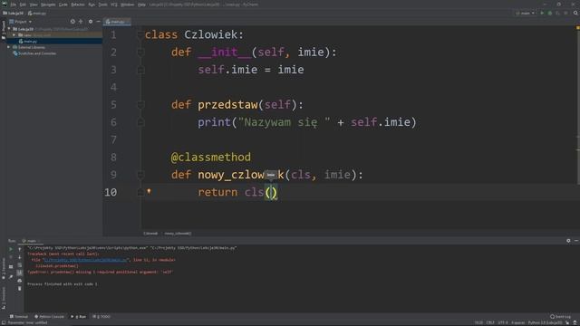 30. Kurs Python 3 - Klasy - metody klas oraz statyczne смотреть онлайн