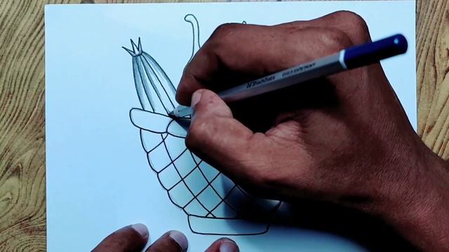 How to draw vegetables basket easy way and simple/ Vegetables basket drawing смотреть онлайн