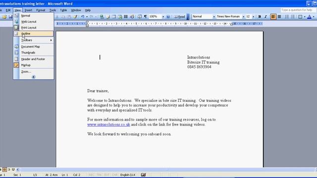 Adding the drawing toolbar to Microsoft Word смотреть онлайн