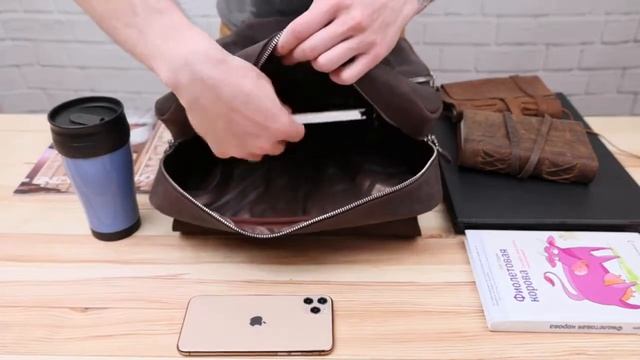 Обзор кожаного вместительного рюкзака SHVIGEL 15307 смотреть онлайн