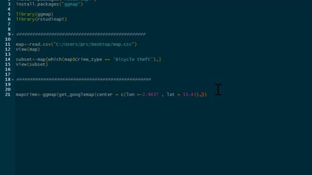 R tutorial: Mapping data on to a google map using ggmap (part 1) смотреть онлайн