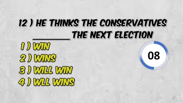 Future Simple Test | Grammar Quiz | Can You Answer All ?