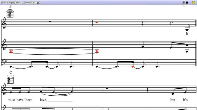 It Must Have Been Love by Roxette - Piano Sheet Music:Teaser смотреть онлайн