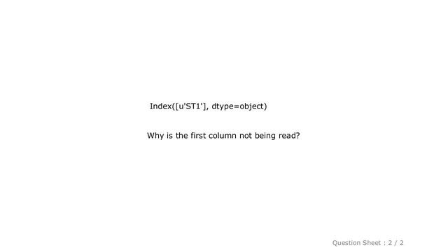Pandas : python pandas not reading first column from csv file смотреть онлайн