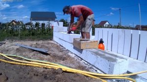 ДОМ С НУЛЯ кладка газоблока своими руками