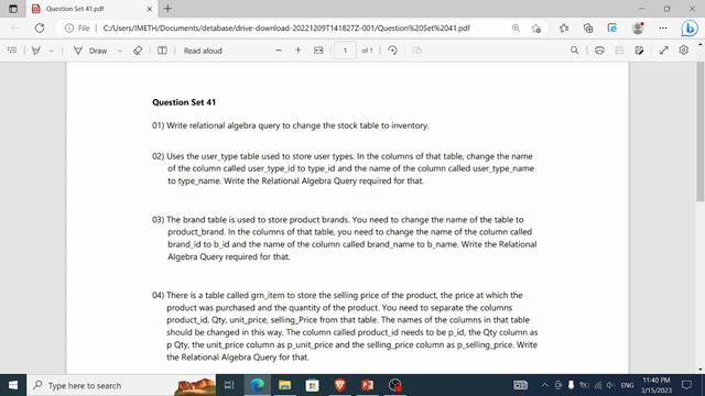Data Base Task 41 | 1st Year | Java Institute| IMETH WEERASINGHE смотреть онлайн