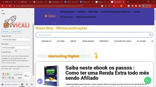Como mudar o ícone do site - #wordpress #canva #favicon #personalize смотреть онлайн