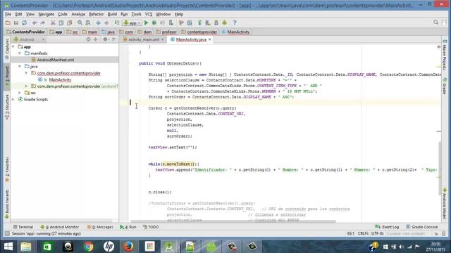 46. Contents Provider. Llamadas parte 1 (Programación Android Studio tutorial español) смотреть онлайн