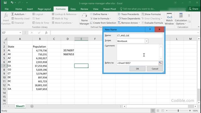 Excel range name manager смотреть онлайн