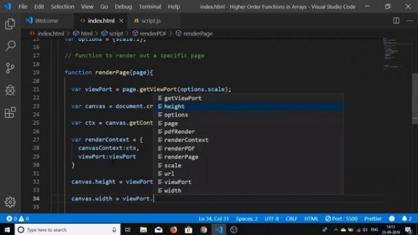 PDF.js Tutorial | Rendering a Simple PDF File in Javascript