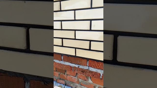 кладка на раствор с добавлением чёрной смеси