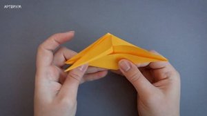 Оригами звездочка из бумаги ✨ Как сделать звездочку из 1 листа бумаги без клея | Декор на Новый год