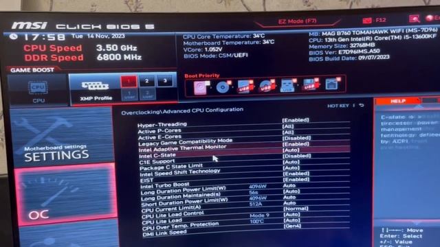 Андервольт i5 13600kf i7 13700kf i9 13900kf на чипсете B760 или как снизить температуру процессора! смотреть онлайн