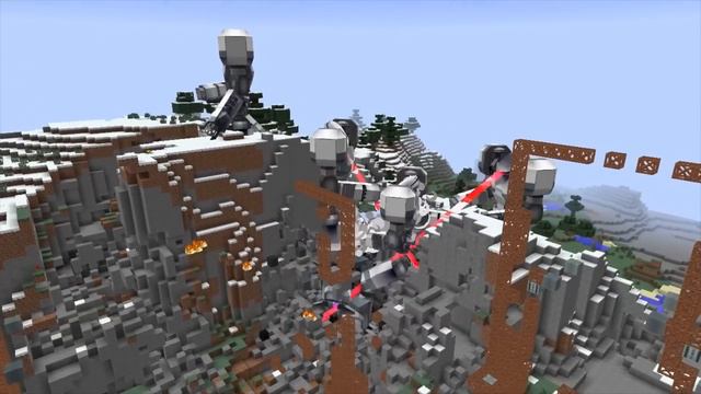 Giant Robot Boss Battle Minecraft Mod Rival Rebels