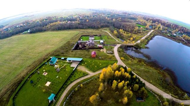Константиново вид деревни сверху в 4К. Населенные пункты Рузского района МО. 19 10 2017 г. смотреть онлайн