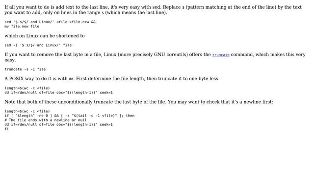 Unix & Linux: How do I remove newline character at the end of file? (4 Solutions!!) смотреть онлайн