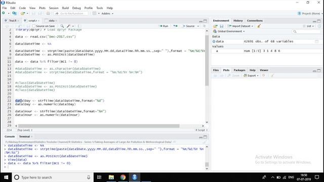 plyr Package - ddply Function for Calculating Averages Aethalometer Dataset смотреть онлайн