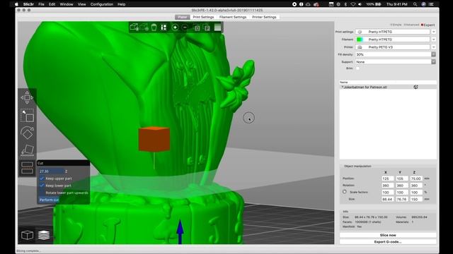 Slic3r 1.42.0 Alpha Cut Tool смотреть онлайн