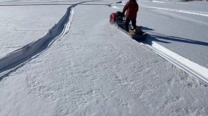 Мотобуксировщик FORZA (15 л.с) прёт по глубокому снегу не хуже бурана!