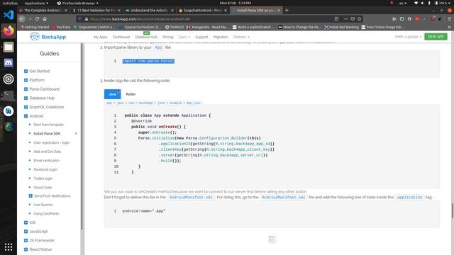 How to setup Back4App server for android apps in Java смотреть онлайн