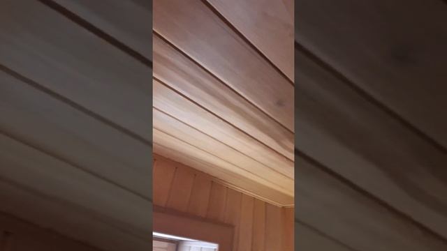Баня отделка парной печь вагонка. Краткий обзор нашей работы. смотреть онлайн