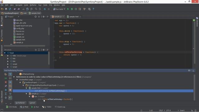 JavaScript Editor and Code Refactorings in PhpStorm - PhpStorm Video Tutorial смотреть онлайн