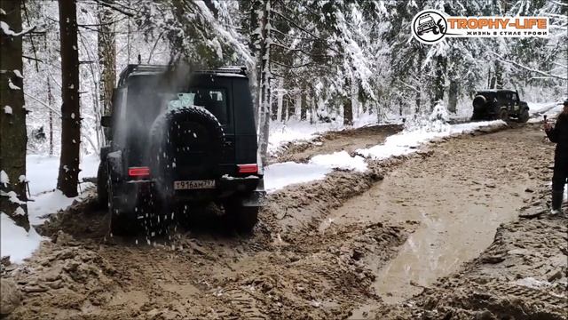 Новоистринские Просеки - СНЕЖНЫЕ КОЛЕИ для внедорожников на бездорожье 4х4 покатушка Трофи-лайф 202 смотреть онлайн
