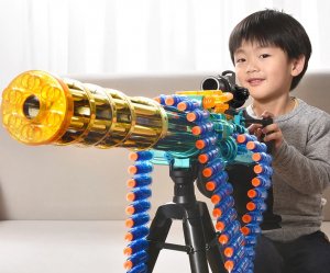 Миниган на липучках. Игрушка-пулемет для детей, из Китая