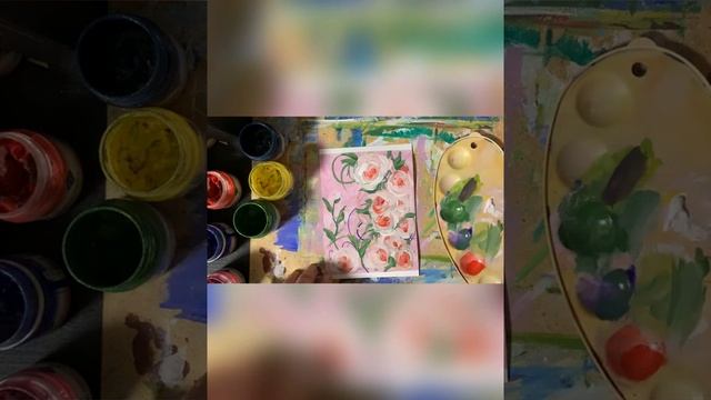 Цветы. Гуашь. Рисуем просто. смотреть онлайн