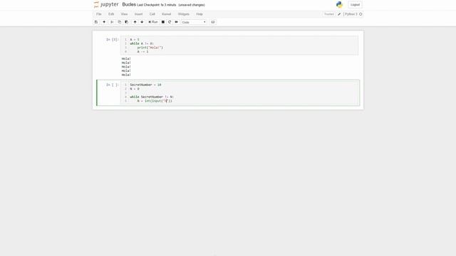 Bucles While y For - Python 3.7 смотреть онлайн
