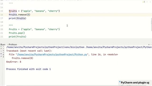 Python with Anvita #64 - Python programming from scratch for beginners - sets modify, remove смотреть онлайн
