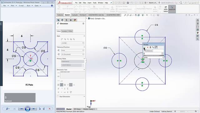Solidworks Design 2D FC Plate Modeling Tutorial For Beginner смотреть онлайн