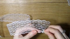 Белые бантики из кружева и атласной ленты МК, DIY ribbon bows tutorial kanzashi laqos