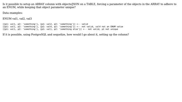 Databases: Use ENUM in array of objects смотреть онлайн