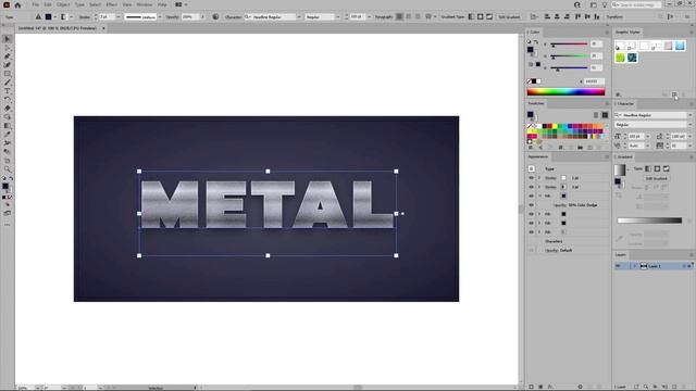 How to Make a Metallic Effect in Illustrator смотреть онлайн