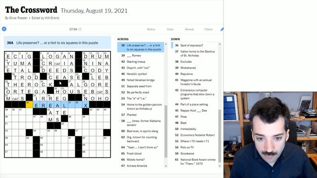 Can You Spot This Crossword's Gimmick? - 19 August 2021 New York Times Crossword смотреть онлайн