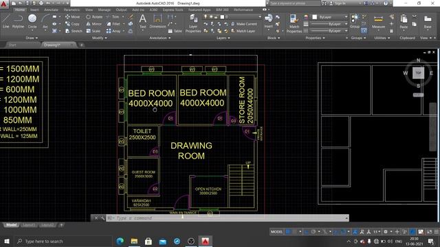 RESIDENTIAL BUILDING PLAN 1(PART- A) IN AUTOCAD смотреть онлайн