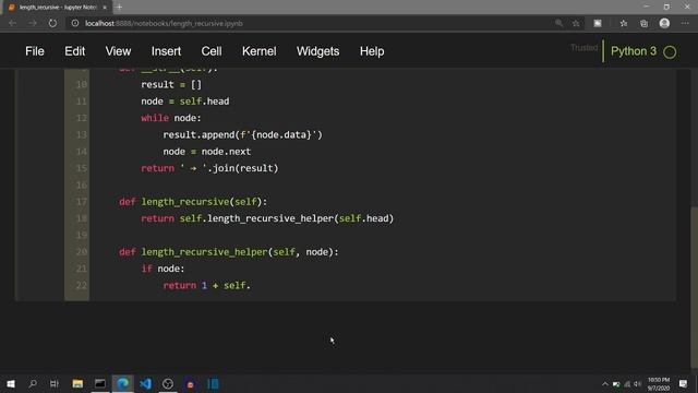 Linked List Data Structure | Recursive Code of Length of Linked List Python 3 смотреть онлайн