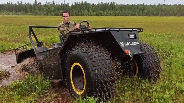 GALA baby. Мини вездеход с винтом. Тестируем на болоте смотреть онлайн