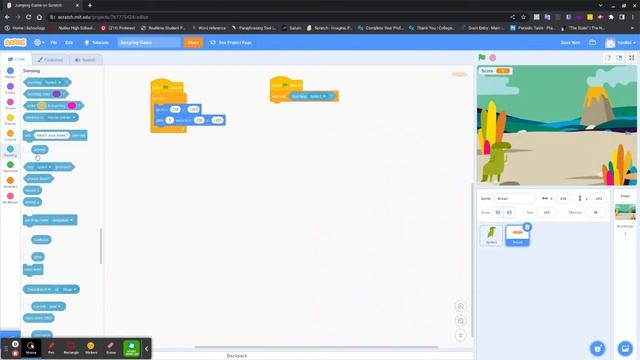 Jumping Game tutorial Scratch смотреть онлайн