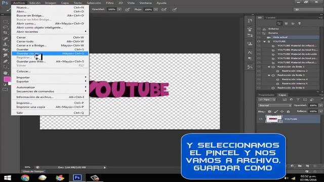 ✔ Como hacer un texto 3D con Adobe Photoshop CS6 Facil [2016] смотреть онлайн