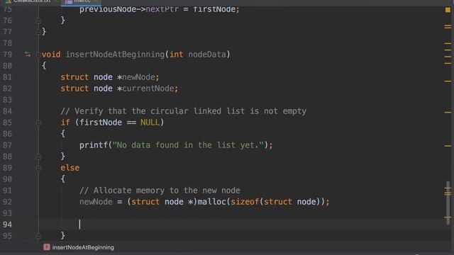 C Linked List 24: Insert a node at any position in a circular linked list [C Programming] смотреть онлайн